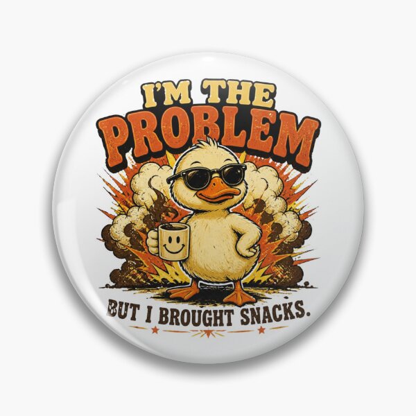 Item preview, I'm The Problem But I Brought Snacks Funny Duck Vintage Graphic T-Shirt designed and sold by Cavalier-org.