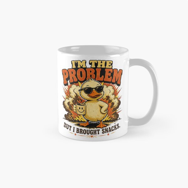 Item preview, I'm The Problem But I Brought Snacks Funny Duck Vintage Graphic T-Shirt designed and sold by Cavalier-org.
