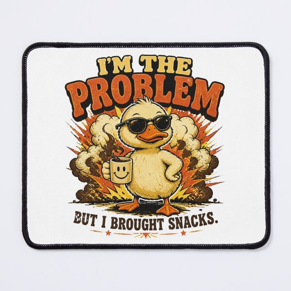 Item preview, I'm The Problem But I Brought Snacks Funny Duck Vintage Graphic T-Shirt designed and sold by Cavalier-org.