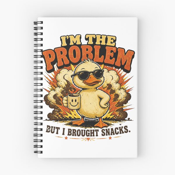Item preview, I'm The Problem But I Brought Snacks Funny Duck Vintage Graphic T-Shirt designed and sold by Cavalier-org.