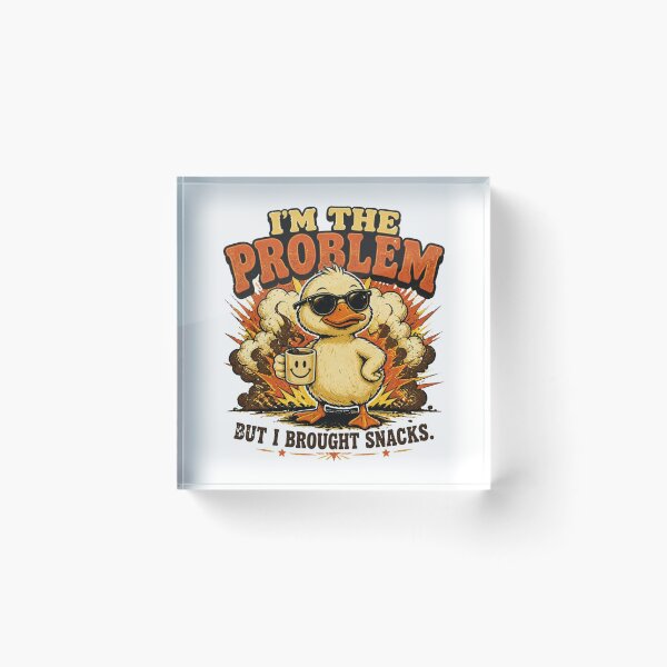 Item preview, I'm The Problem But I Brought Snacks Funny Duck Vintage Graphic T-Shirt designed and sold by Cavalier-org.