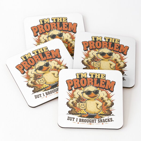Item preview, I'm The Problem But I Brought Snacks Funny Duck Vintage Graphic T-Shirt designed and sold by Cavalier-org.