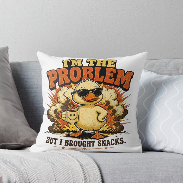 Item preview, I'm The Problem But I Brought Snacks Funny Duck Vintage Graphic T-Shirt designed and sold by Cavalier-org.
