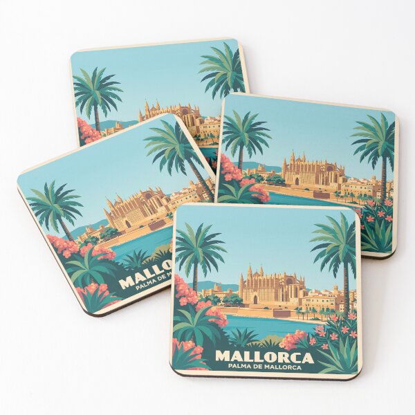 Item preview, Mallorca Palma De Mallorca Vintage Travel Poster designed and sold by MavtM.
