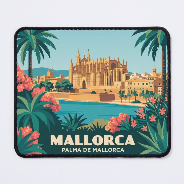 Item preview, Mallorca Palma De Mallorca Vintage Travel Poster designed and sold by MavtM.