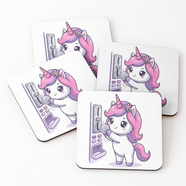 Item preview, Cute Unicorn Inserting Coin Machine designed and sold by Ella_Sketch.