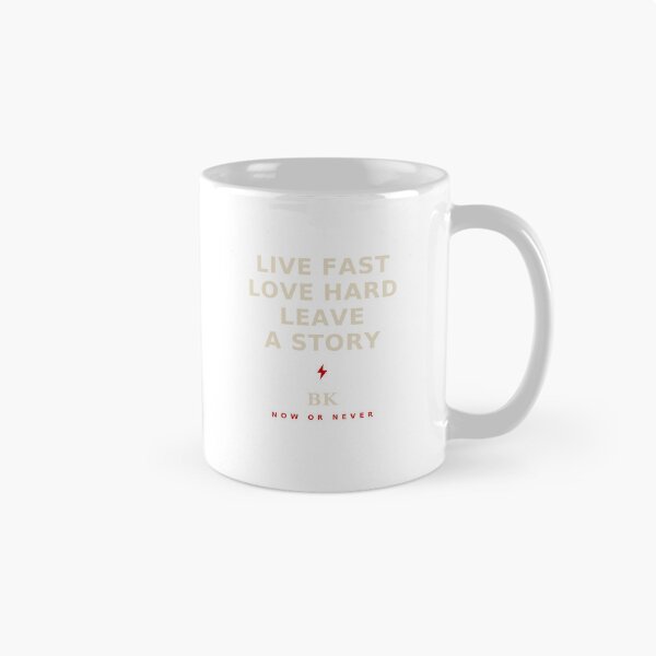 Item preview, Live Fast Love Hard Leave a Story - Minimal Rock Typography T-Shirt designed and sold by BILYKID.