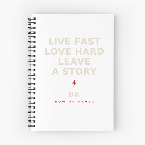 Item preview, Live Fast Love Hard Leave a Story - Minimal Rock Typography T-Shirt designed and sold by BILYKID.