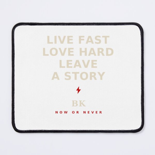 Item preview, Live Fast Love Hard Leave a Story - Minimal Rock Typography T-Shirt designed and sold by BILYKID.