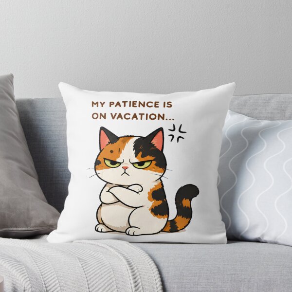 Item preview, Grumpy Calico Cat: My patience is on Vacation  designed and sold by Lunexa-Lab.