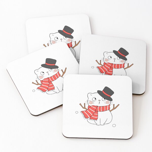 Item preview, Cat Snowman Cute Festive Winter Kitten Illustration designed and sold by AvocadoShopp.