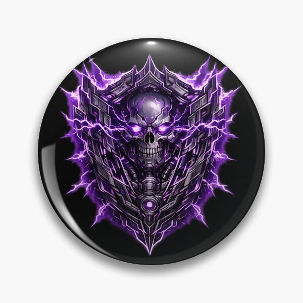 Item preview, Cyberpunk Neon Skull Crest Electric Lightning Graphic designed and sold by RiteshCenter .