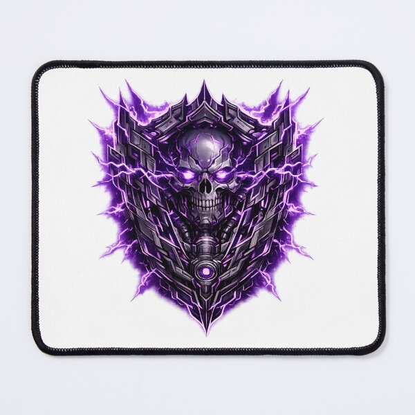 Item preview, Cyberpunk Neon Skull Crest Electric Lightning Graphic designed and sold by RiteshCenter .