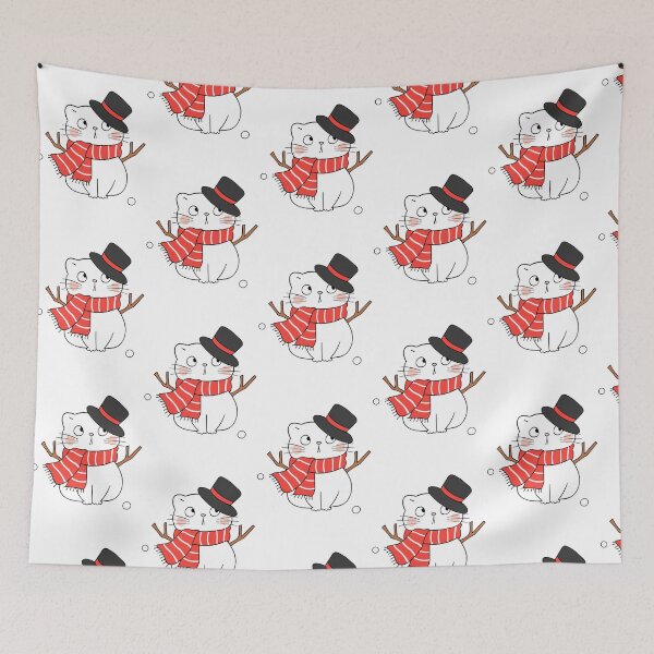Item preview, Cat Snowman Cute Festive Winter Kitten Illustration designed and sold by AvocadoShopp.
