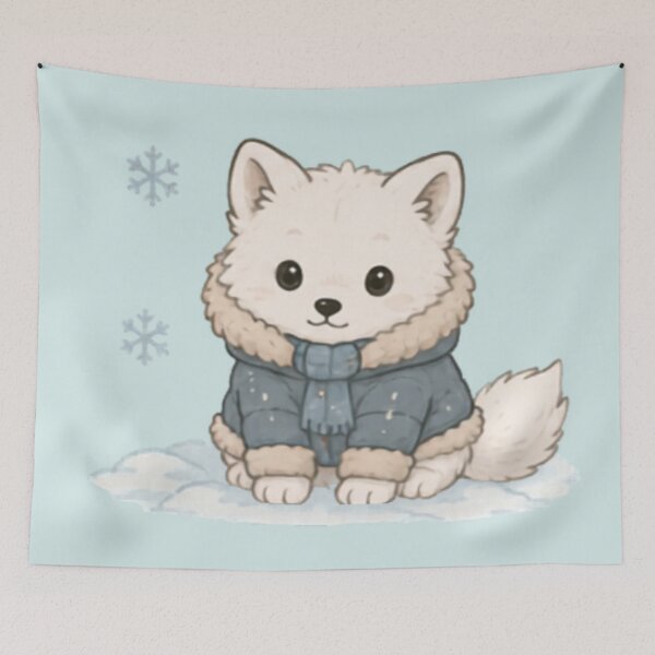 Item preview, Winter Warmer Arctic Fox designed and sold by MellowMunchkins.