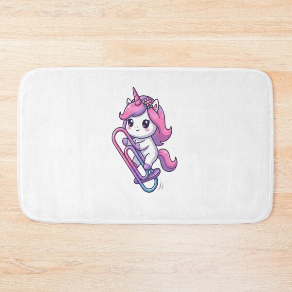 Item preview, Cute Unicorn Riding Paperclip Skateboard designed and sold by Ella_Sketch.