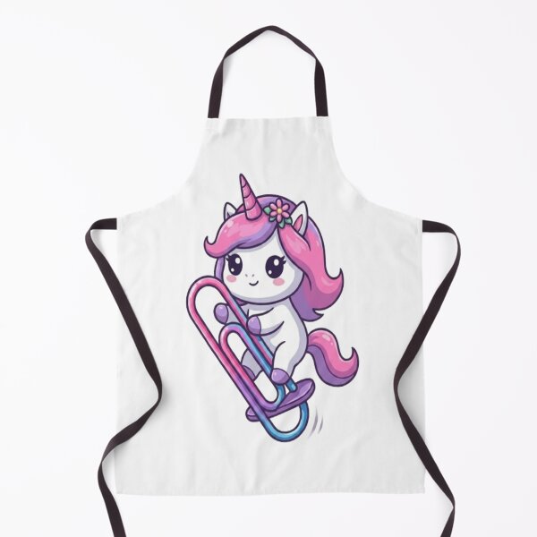 Item preview, Cute Unicorn Riding Paperclip Skateboard designed and sold by Ella_Sketch.