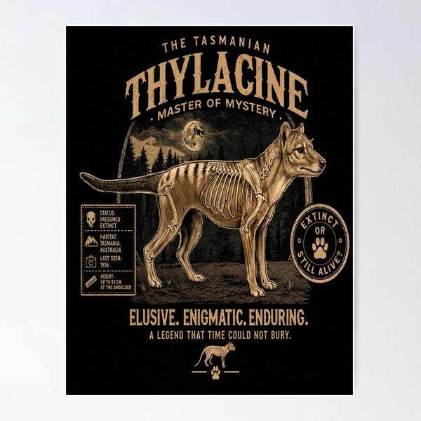 Item preview, The Tasmanian Thylacine designed and sold by Designs By Ms Mal_Tas.