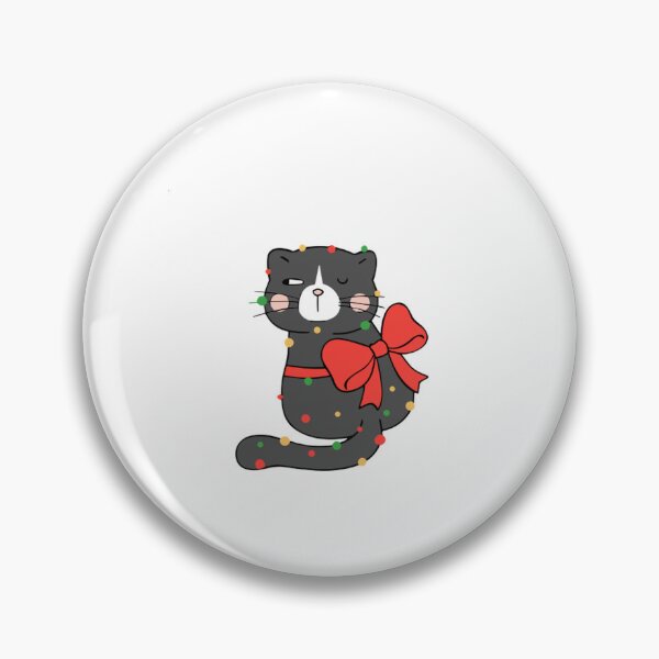 Item preview, Christmas Wrapped Cat Funny Holiday Black Kitty Art designed and sold by AvocadoShopp.