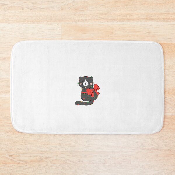 Item preview, Christmas Wrapped Cat Funny Holiday Black Kitty Art designed and sold by AvocadoShopp.