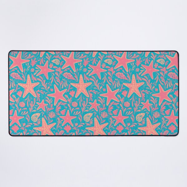 Item preview, Starfish Pattern | Turquoise Orange Coastal Beach Print | Sea Star Ocean Seamless Design designed and sold by MonNoir.