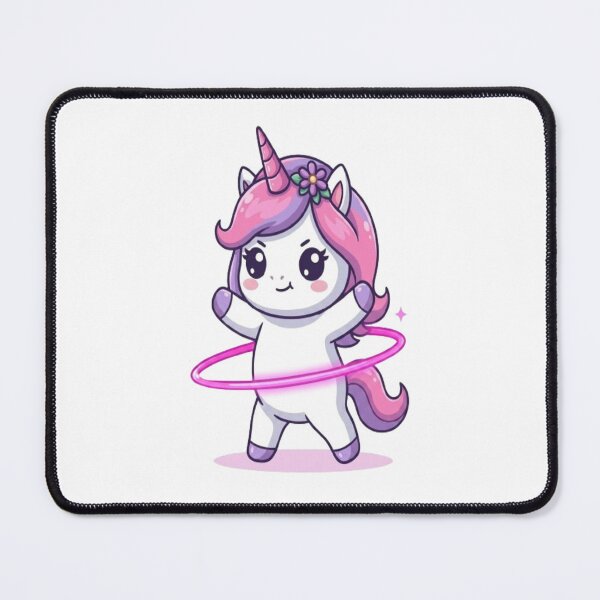 Item preview, Cute Unicorn Playing Hula Hoop designed and sold by Ella_Sketch.