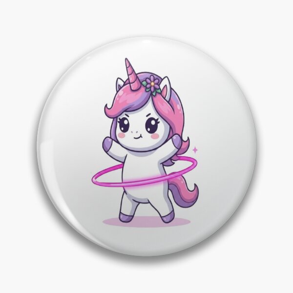 Item preview, Cute Unicorn Playing Hula Hoop designed and sold by Ella_Sketch.
