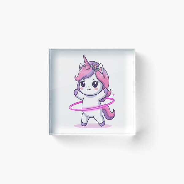 Item preview, Cute Unicorn Playing Hula Hoop designed and sold by Ella_Sketch.