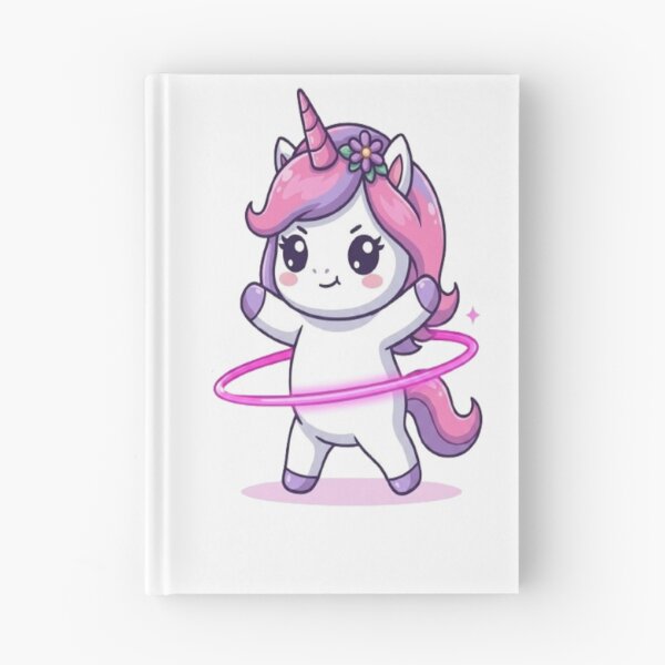 Item preview, Cute Unicorn Playing Hula Hoop designed and sold by Ella_Sketch.