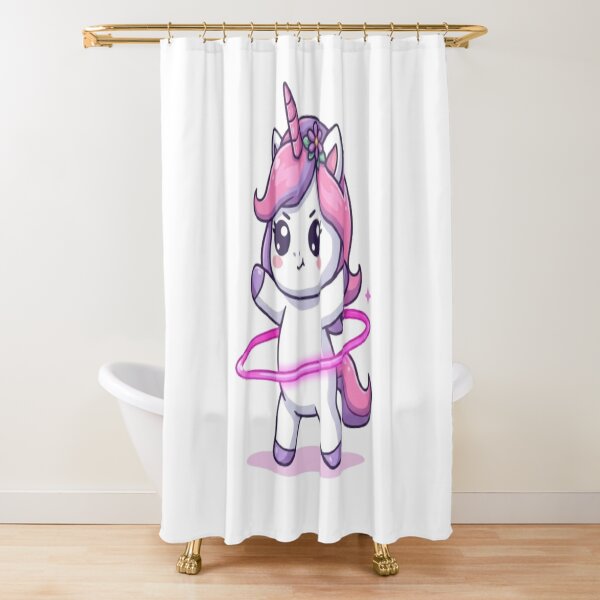 Item preview, Cute Unicorn Playing Hula Hoop designed and sold by Ella_Sketch.