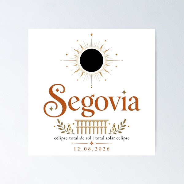 Item preview, Total Solar Eclipse 2026 Segovia Spain designed and sold by Beyond Destinations.