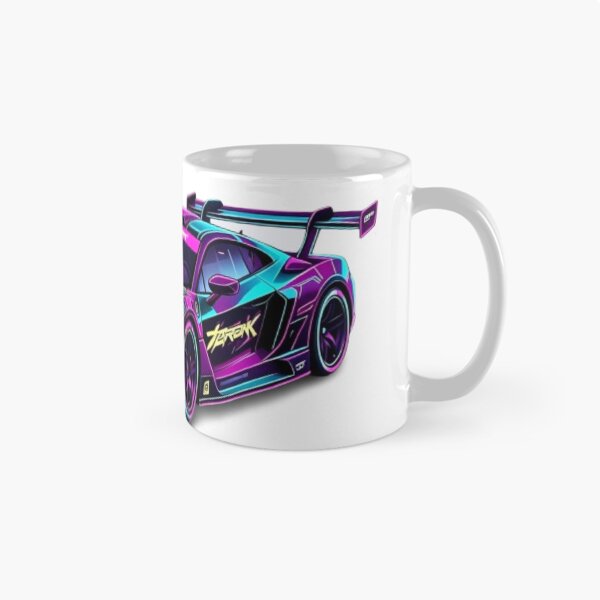 Item preview, Cyberpunk Japanese Neon Race Car - JDM Futuristic Synthwave Art designed and sold by Mavila Forge.