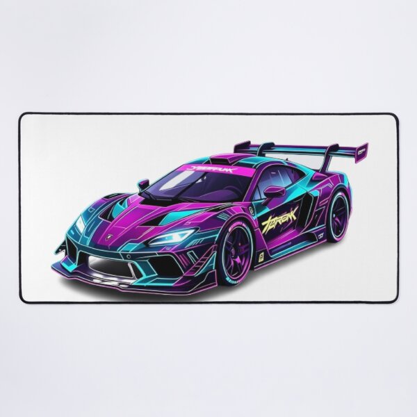 Item preview, Cyberpunk Japanese Neon Race Car - JDM Futuristic Synthwave Art designed and sold by Mavila Forge.