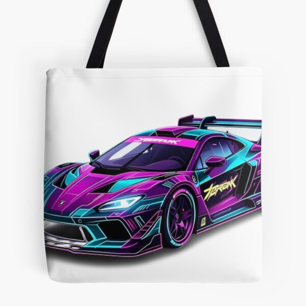 Item preview, Cyberpunk Japanese Neon Race Car - JDM Futuristic Synthwave Art designed and sold by Mavila Forge.