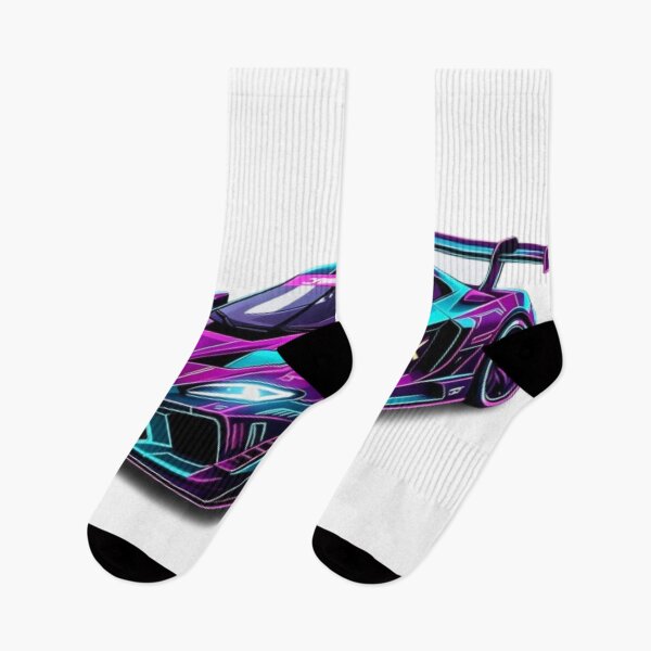 Item preview, Cyberpunk Japanese Neon Race Car - JDM Futuristic Synthwave Art designed and sold by JMAVILA ART.