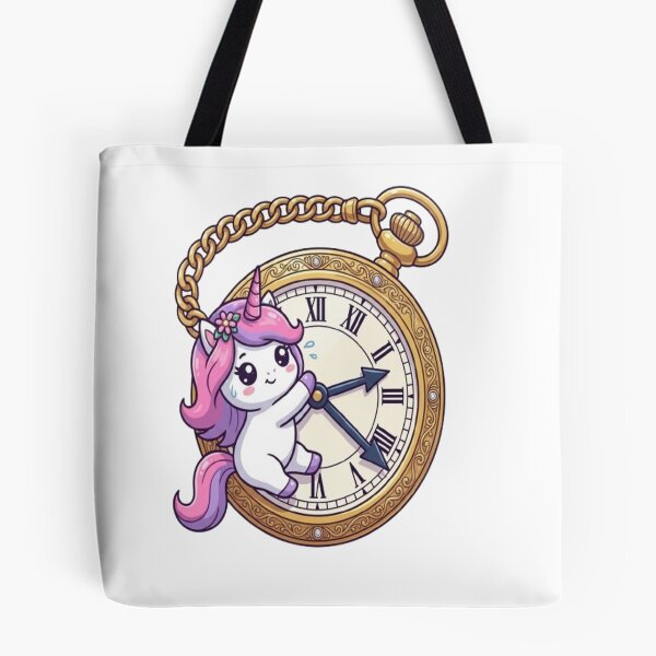 Item preview, Cute Unicorn Holding Pocket Watch designed and sold by Ella_Sketch.