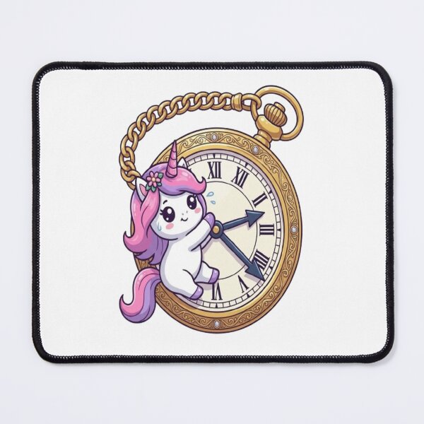 Item preview, Cute Unicorn Holding Pocket Watch designed and sold by Ella_Sketch.