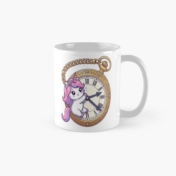 Item preview, Cute Unicorn Holding Pocket Watch designed and sold by Ella_Sketch.