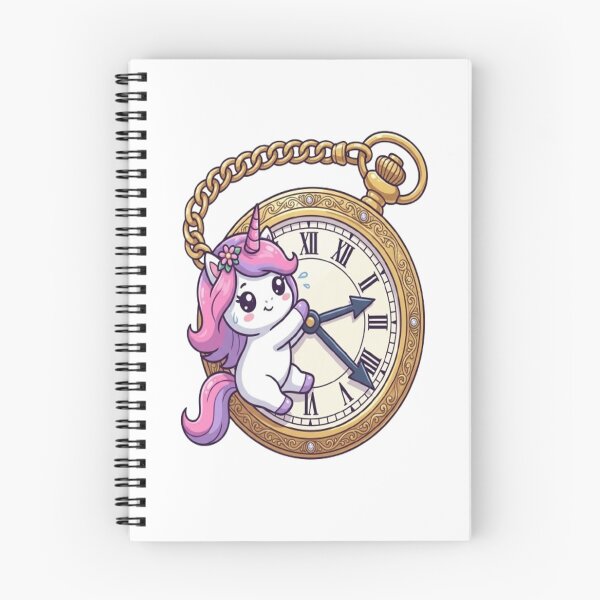 Item preview, Cute Unicorn Holding Pocket Watch designed and sold by Ella_Sketch.