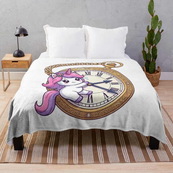 Item preview, Cute Unicorn Holding Pocket Watch designed and sold by Ella_Sketch.
