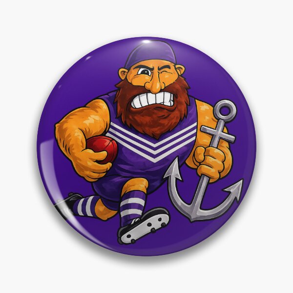 Item preview, Fremantle Dockers Football Club AFL Retro Vintage Classic Drawing designed and sold by Luke Foran Sports Art.