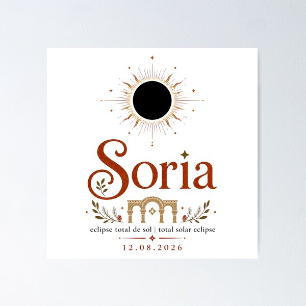 Item preview, Total Solar Eclipse 2026 Soria Spain designed and sold by Beyond Destinations.