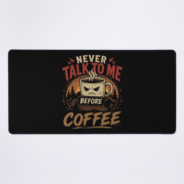Item preview, Never Talk to me Before Coffee Vintage Style Funny Angry Cup designed and sold by mrhighsky.