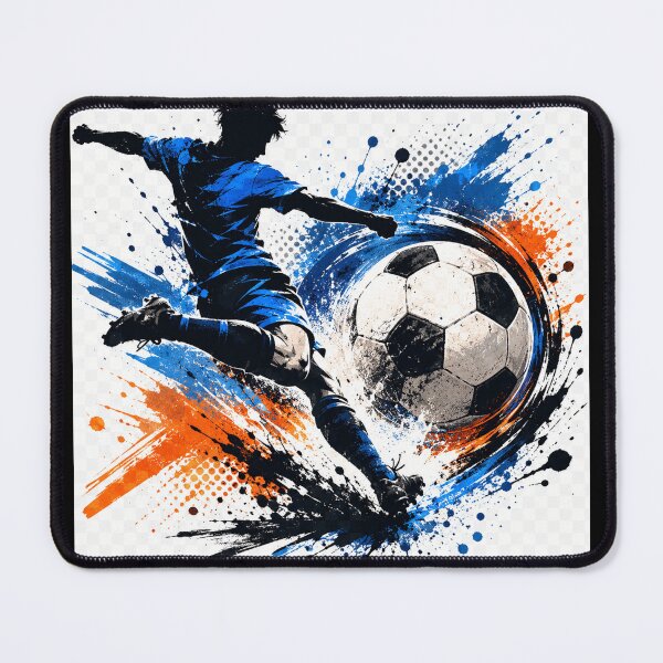 Item preview, Dynamic Soccer Player Kick Splash Art designed and sold by Ink-Orbit.