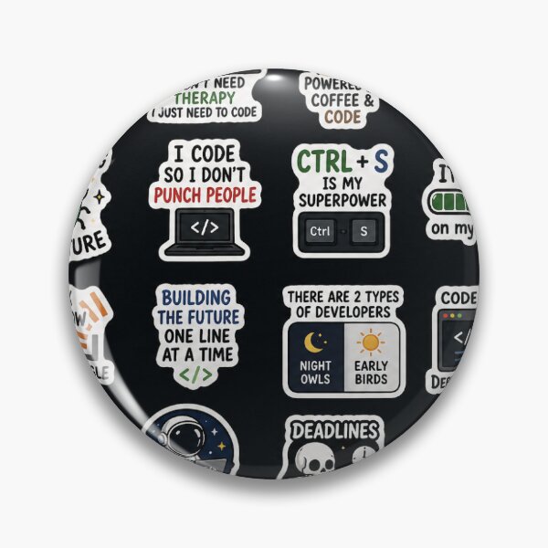 Item preview, 30 Funny Coding Stickers | Programmer & Developer Sticker Pack designed and sold by VUstudio.