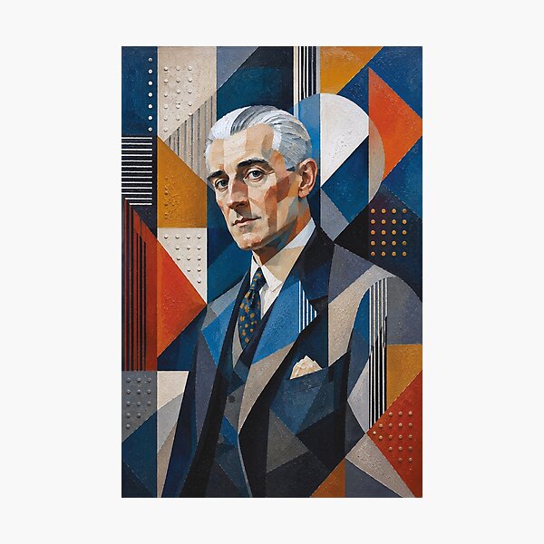 Item preview, French composer and pianist Maurice Ravel painting. designed and sold by GalleryKauffeld.
