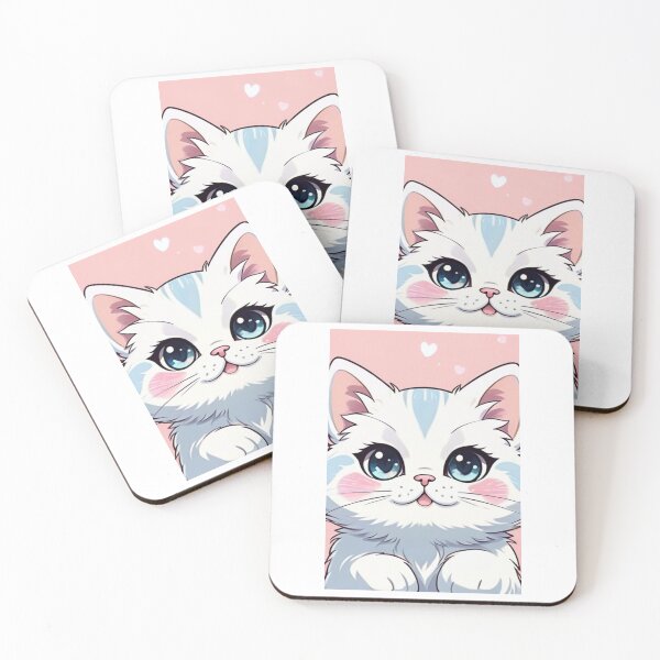 Item preview, Illustration - Cute Kitten, Japanese Kawaii Aesthetic designed and sold by AnimeShin.