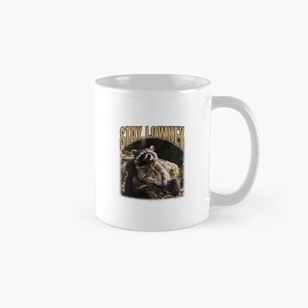 Item preview, Stay Lowkey Chill Raccoon Saying designed and sold by bngfx.