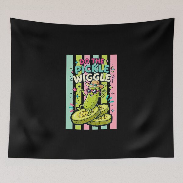 Item preview, Do The Pickle Wiggle Funny Retro Dancing Pickle designed and sold by dudelinart.