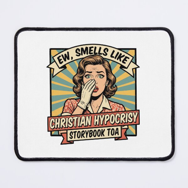 Item preview, Ew Smells Like Christian Hypocrisy Retro Pop Art Comic Satire designed and sold by AdyKurniawan.